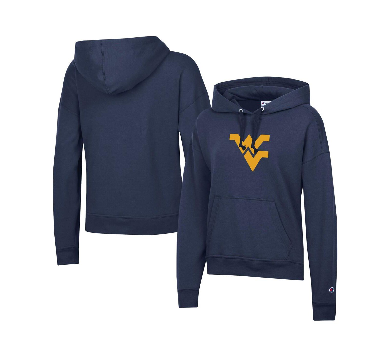 Женское флисовое худи Champion West Virginia Mountaineers, темно-синее