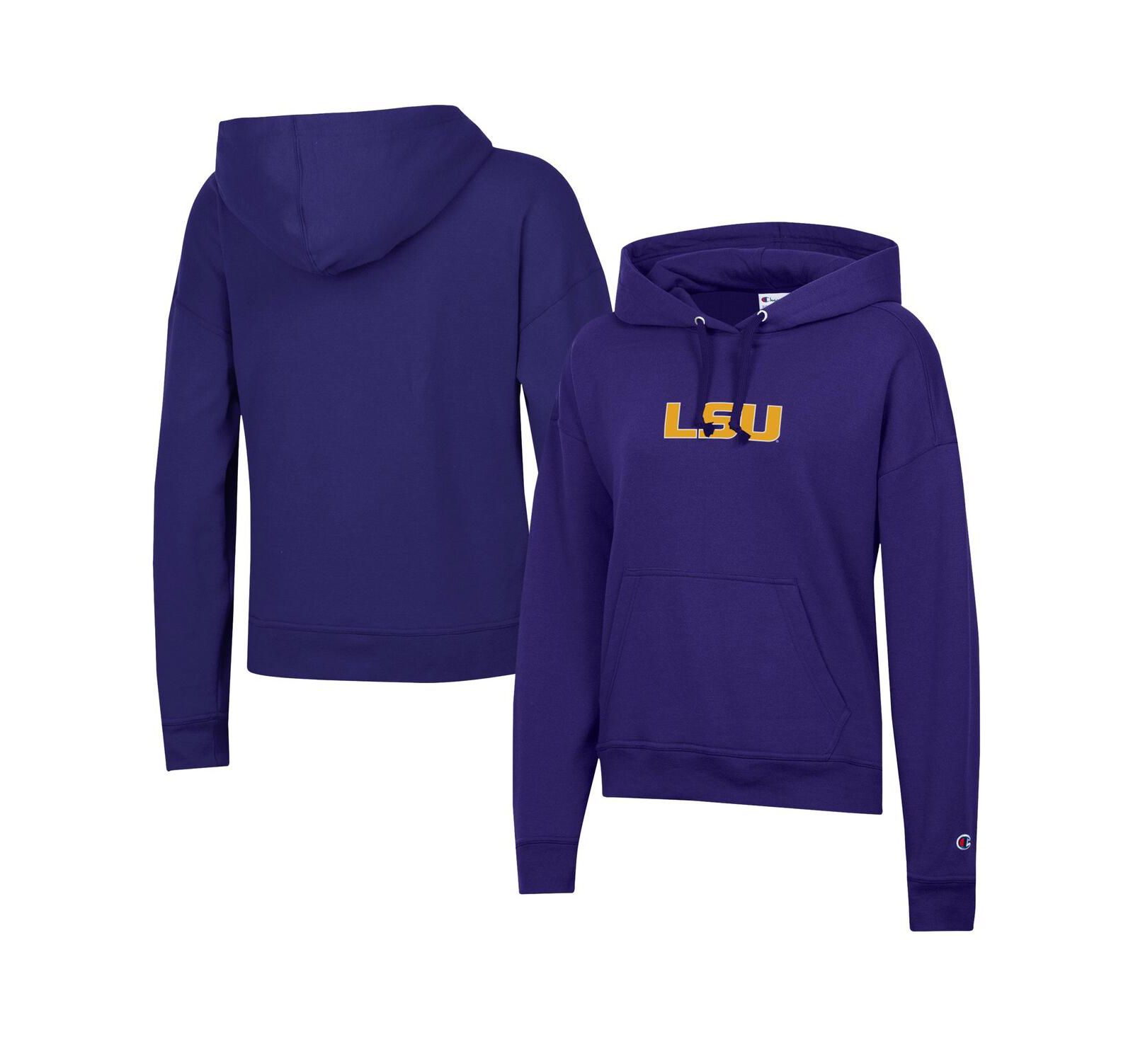 Champion Женское худи Power Blend Fleece, фиолетовое, LSU Tigers
