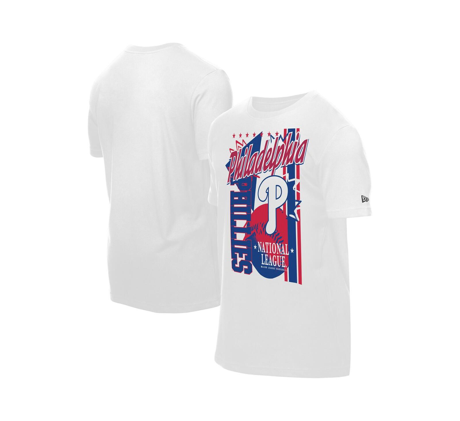 New Era Мужская белая футболка Philadelphia Phillies с графическим принтивом