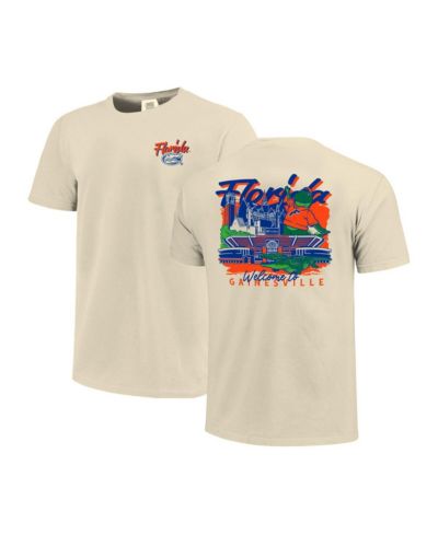 Image One Men's Natural Florida Gators Comfort Colors Hand-Drawn Campus Stack T-Shirt