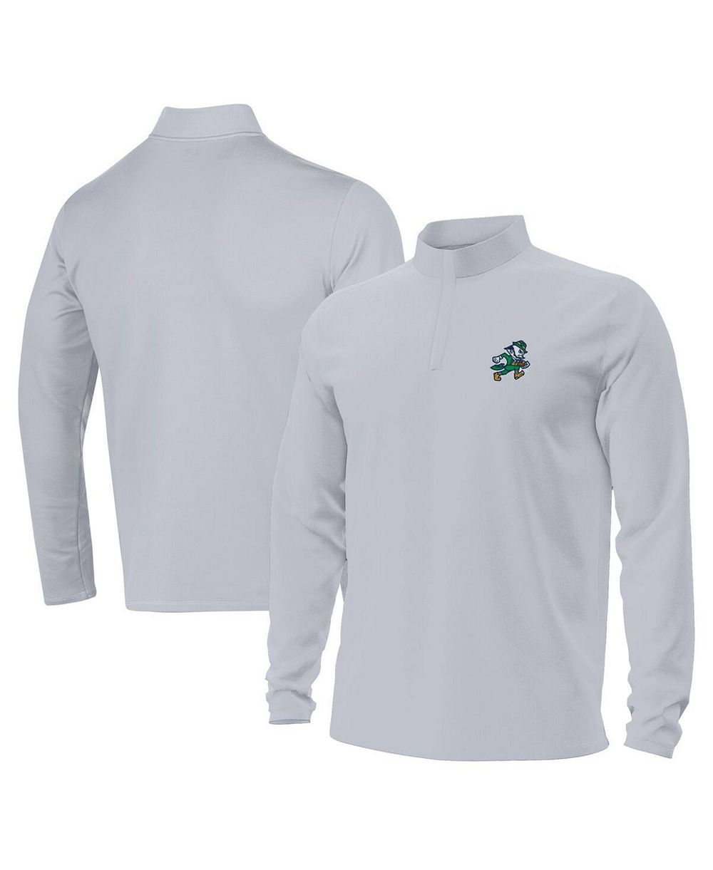 Мужская куртка Under Armour Gray Notre Dame Fighting Irish Sporting Leprechaun Motion Quarter-Zip