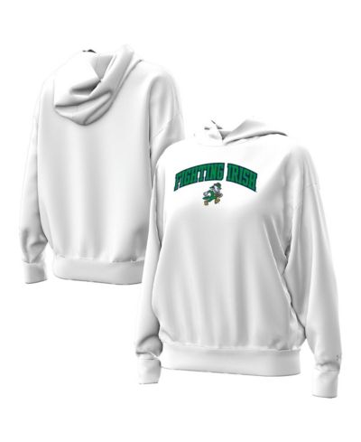 Under Armour Женский флисовый худи Notre Dame Fighting Irish Leprechaun Icon, белый