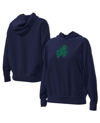 Under Armour Женское худи Fleece Pullover с логотипом Notre Dame Fighting Irish, Navy