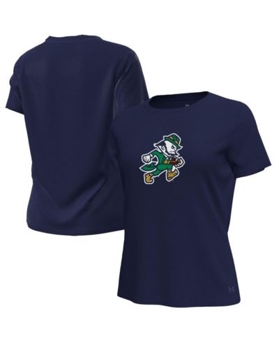 Under Armour Women's Navy Notre Dame Fighting Irish Leprechaun Tech Stretch T-Shirt