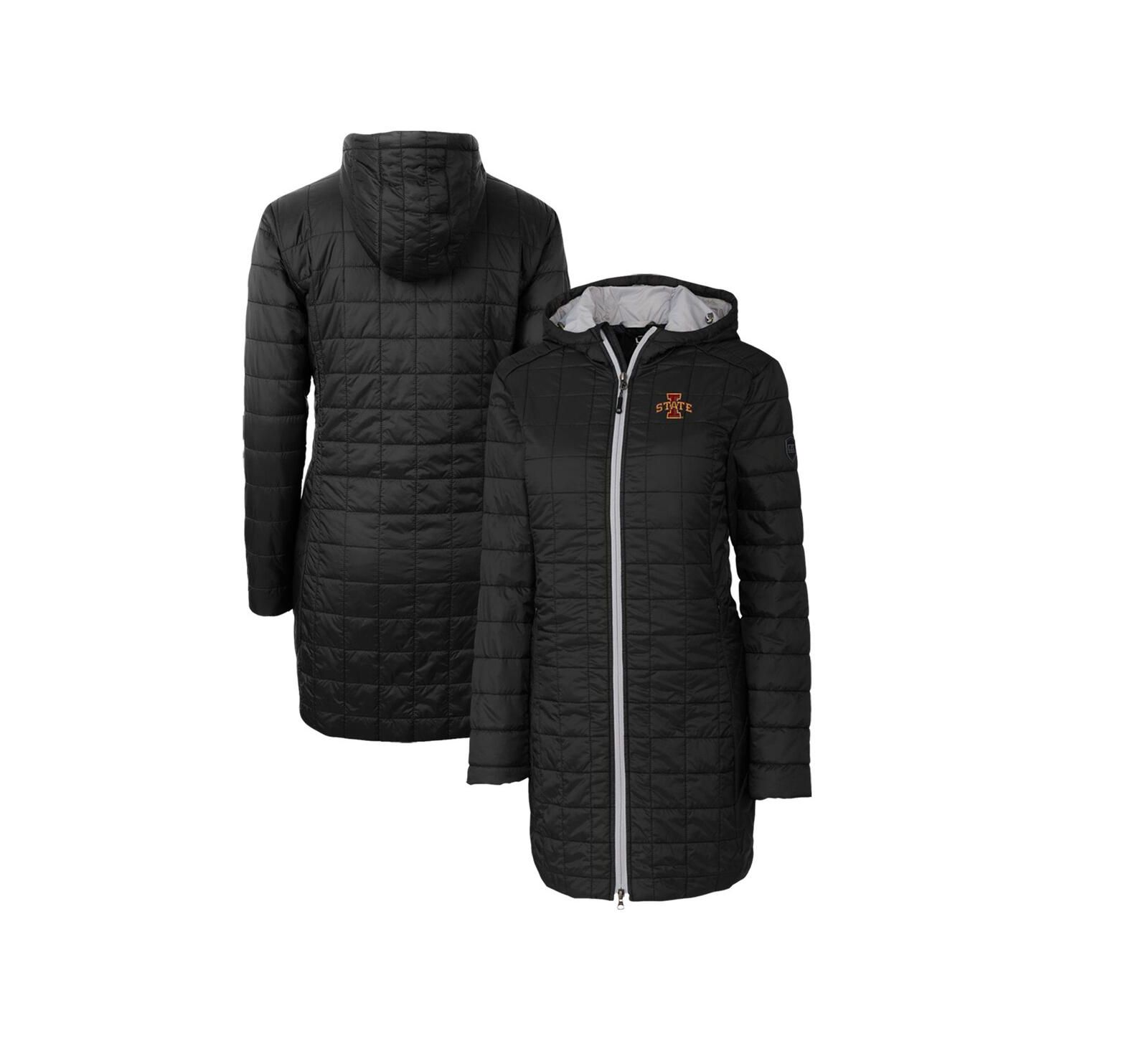 Женская длинная куртка Cutter & Buck Iowa State Cyclones Rainier PrimaLoft, черная