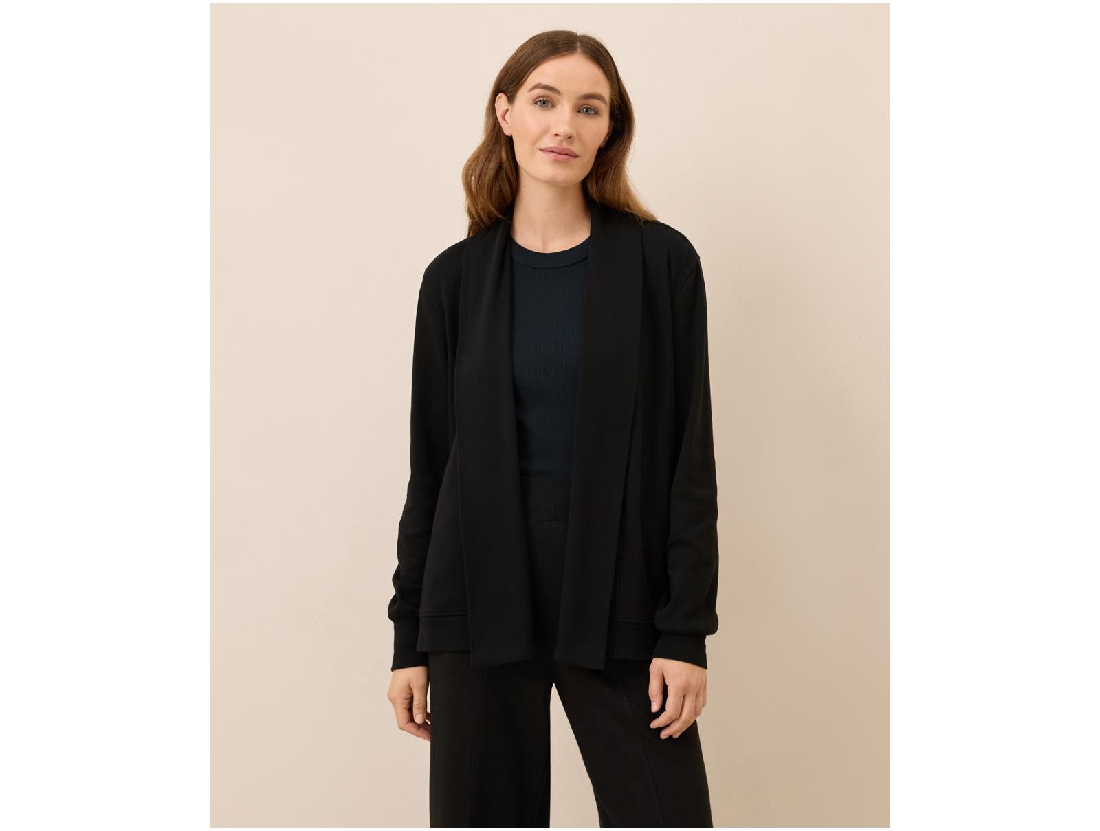 Pact Women's Organic Cotton Airplane Short Drape Cardigan
