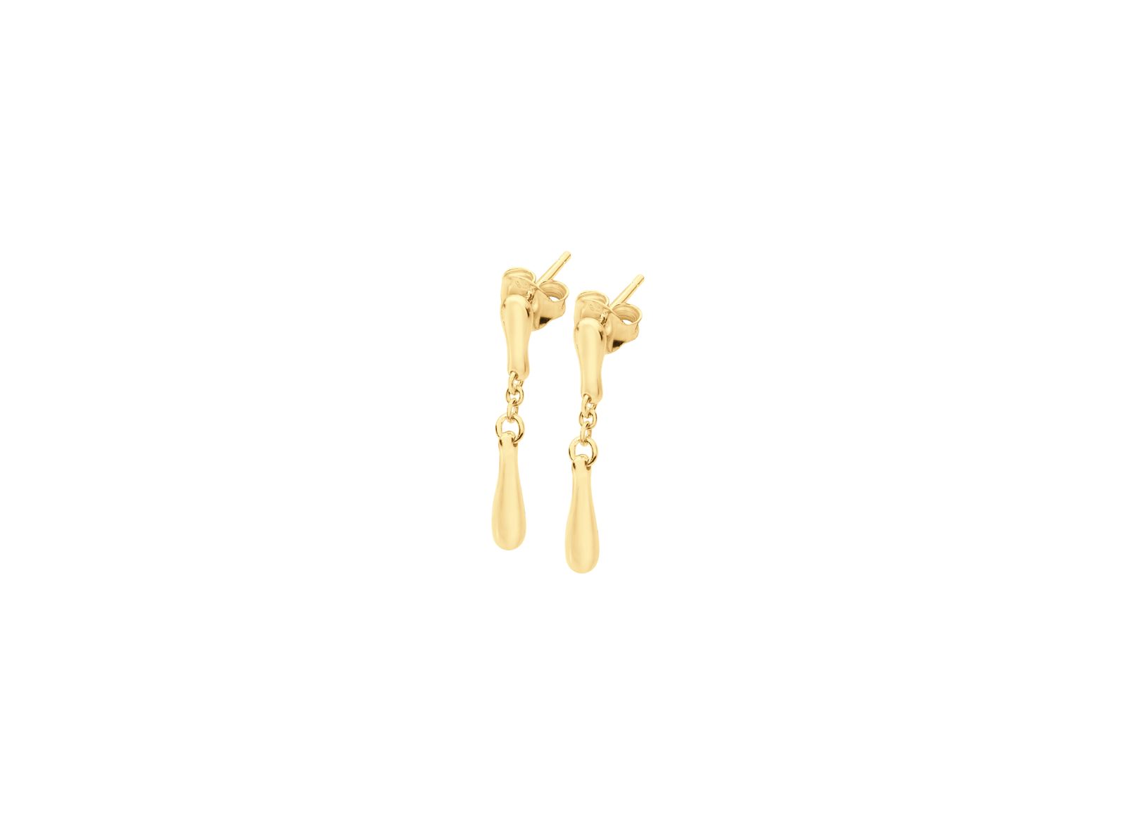 Falling Drop Earrings in Vermeil