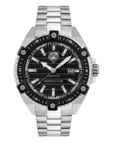 Часы Plein Sport Men's Urban Pulse 3 Hand Date Quartz Stainless Steel 47mm