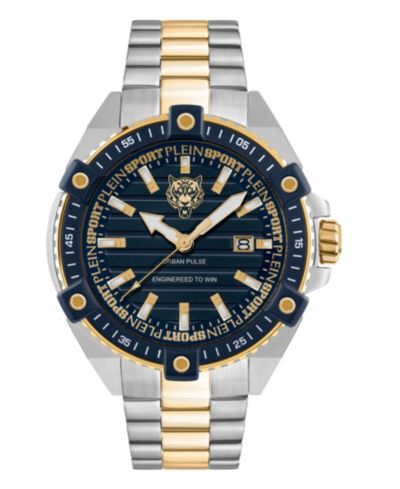 Мужские часы Plein Sport Urban Pulse 3 Hand Date Quartz Two Tone, 47mm