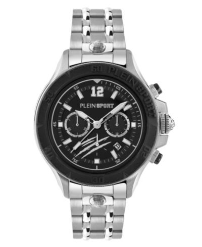 Plein Sport Men's Warrior Tech Chronograph Date Quartz Stainless Steel Bracelet Watch, 47.5mm