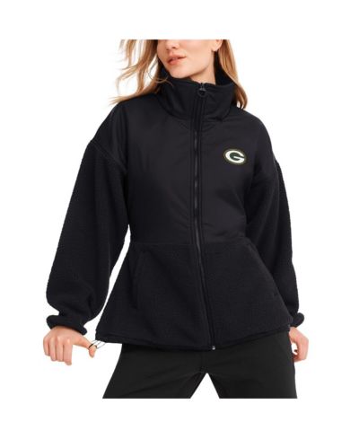 DKNY Женская куртка DKNY Black Green Bay Packers Drew Mixed Media Full-Zip