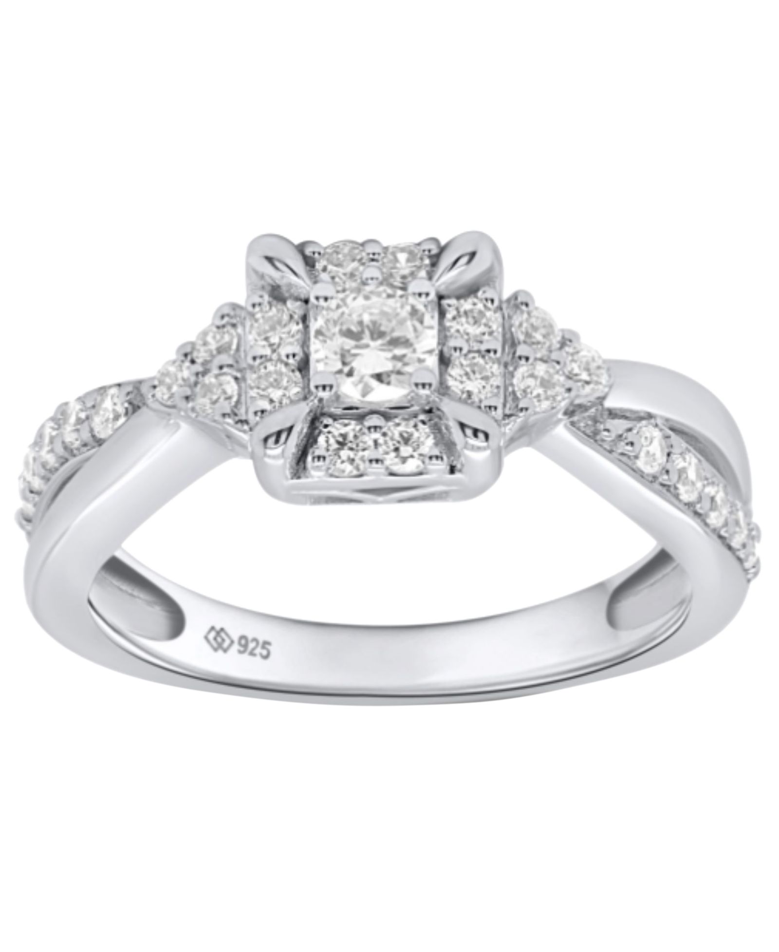 Кольцо Forever Grown Diamonds Diamond Ring (1/2 ct. t.w.) из стерлингового серебра White Rhodium