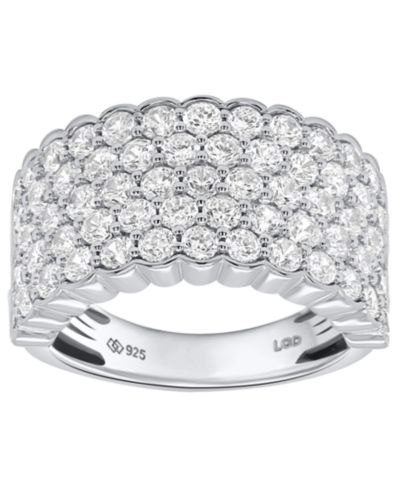 Forever Grown Diamonds Lab-Grown Diamond Ring (3.ct. t.w.) в 14k Gold Plated Sterling Silver