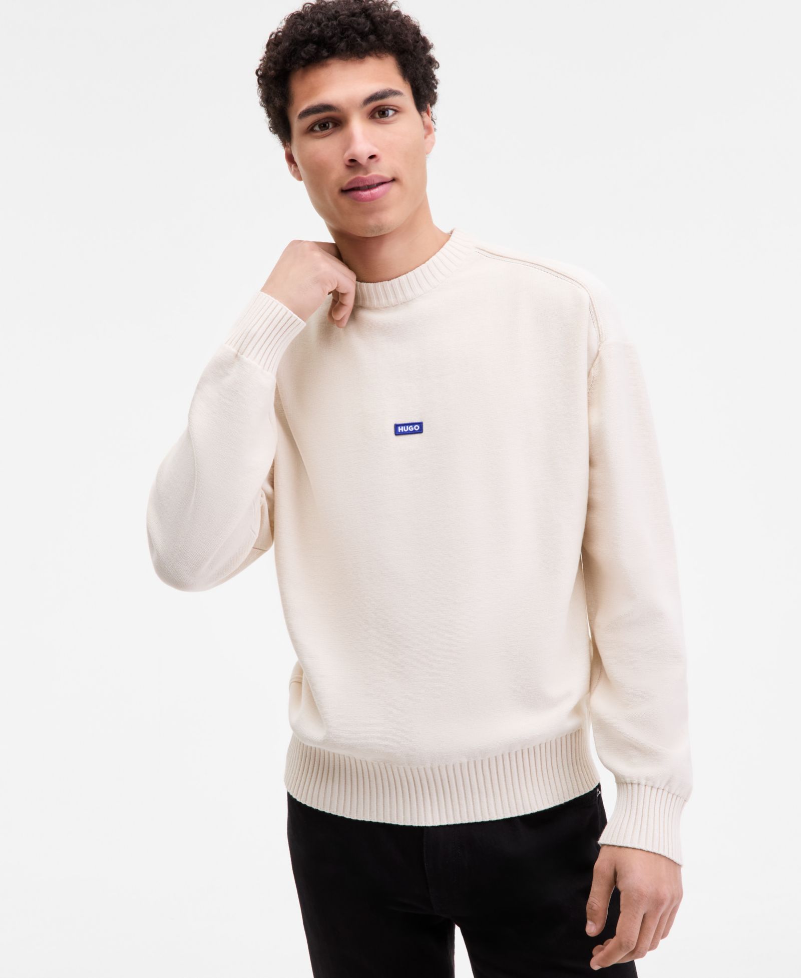 Мужской джемпер HUGO by Hugo Boss San Casey Logo Badge