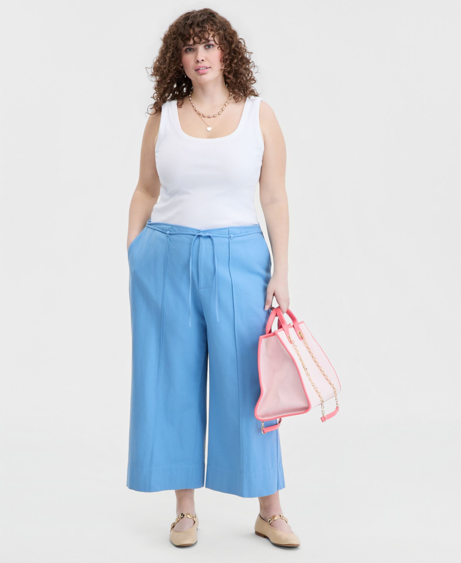 Брюки On 34th Trendy Plus Size Cropped Wide-Leg