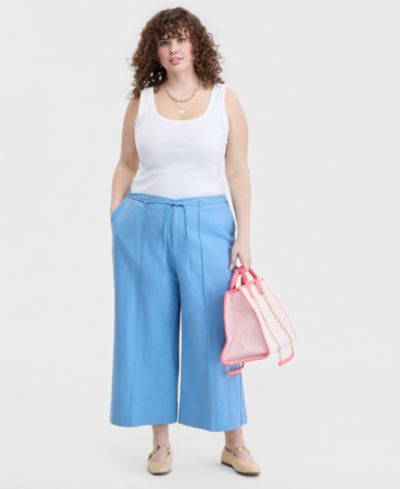 Брюки On 34th Trendy Plus Size Cropped Wide-Leg