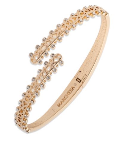 Marchesa Stone Gold-Tone Bypass Cuff Bracelet