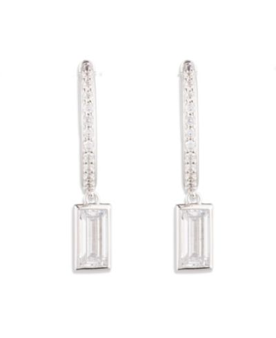 Серьги-кольца Lauren Ralph Lauren из стерлингового серебра с фианитами