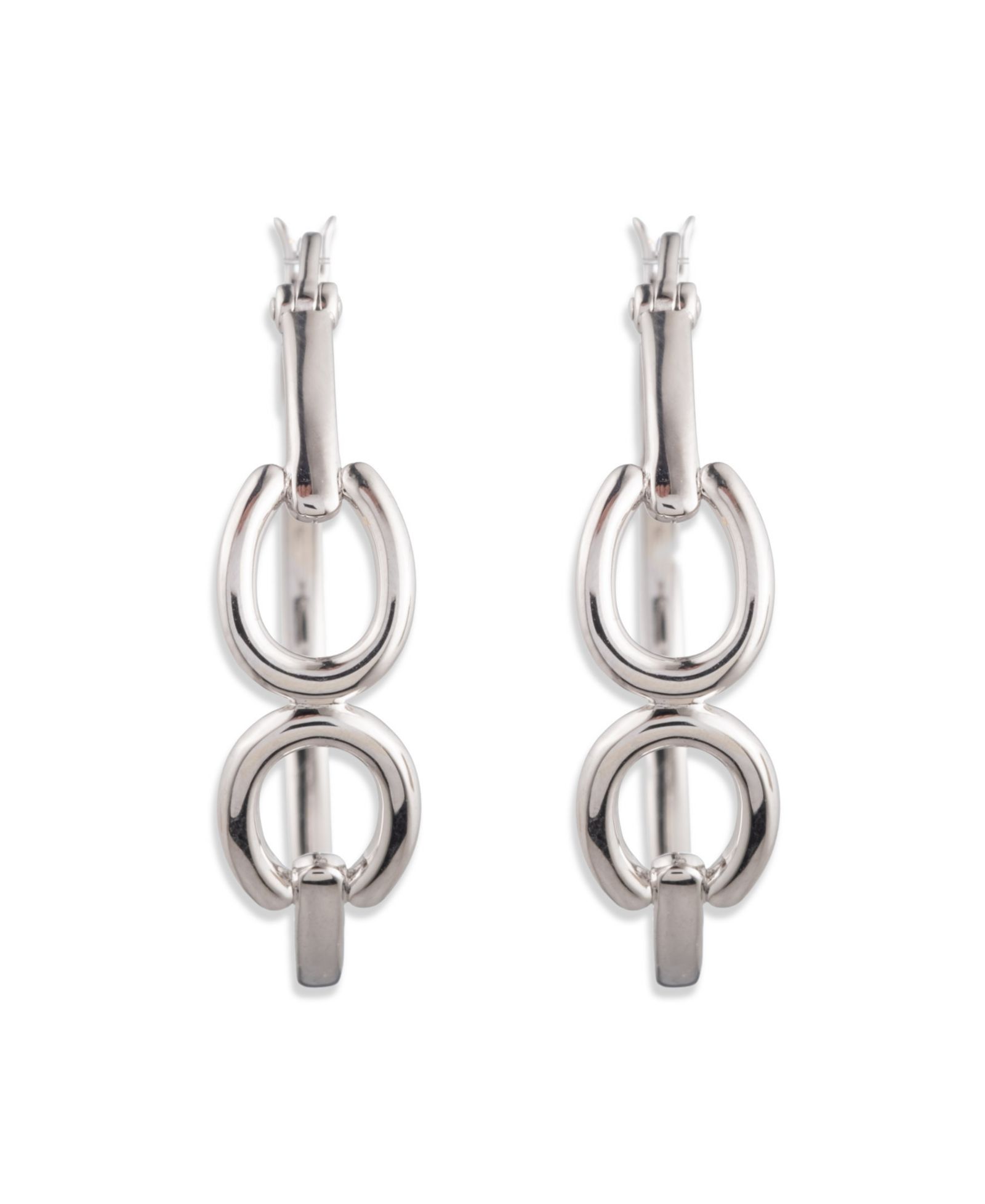 Lauren Ralph Lauren Серьги-кольца Sterling Silver Horsebit