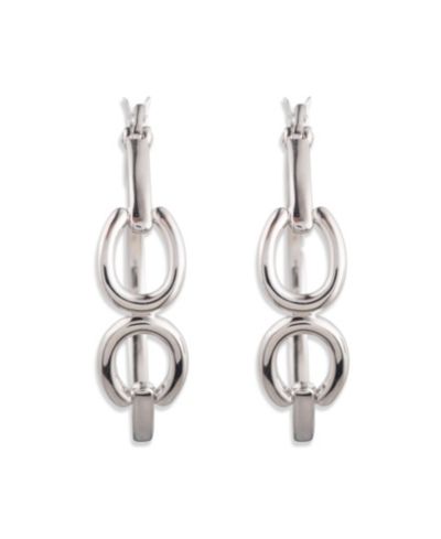 Lauren Ralph Lauren Серьги-кольца Sterling Silver Horsebit