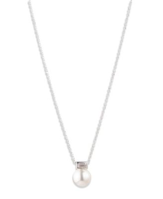 Подвеска-кулон Lauren Ralph Lauren Cubic Zirconia & Imitation Pearl в стерлинговом серебре