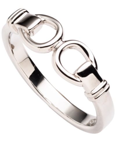 Кольцо-полоса Lauren Ralph Lauren Sterling Silver Horsebit Band