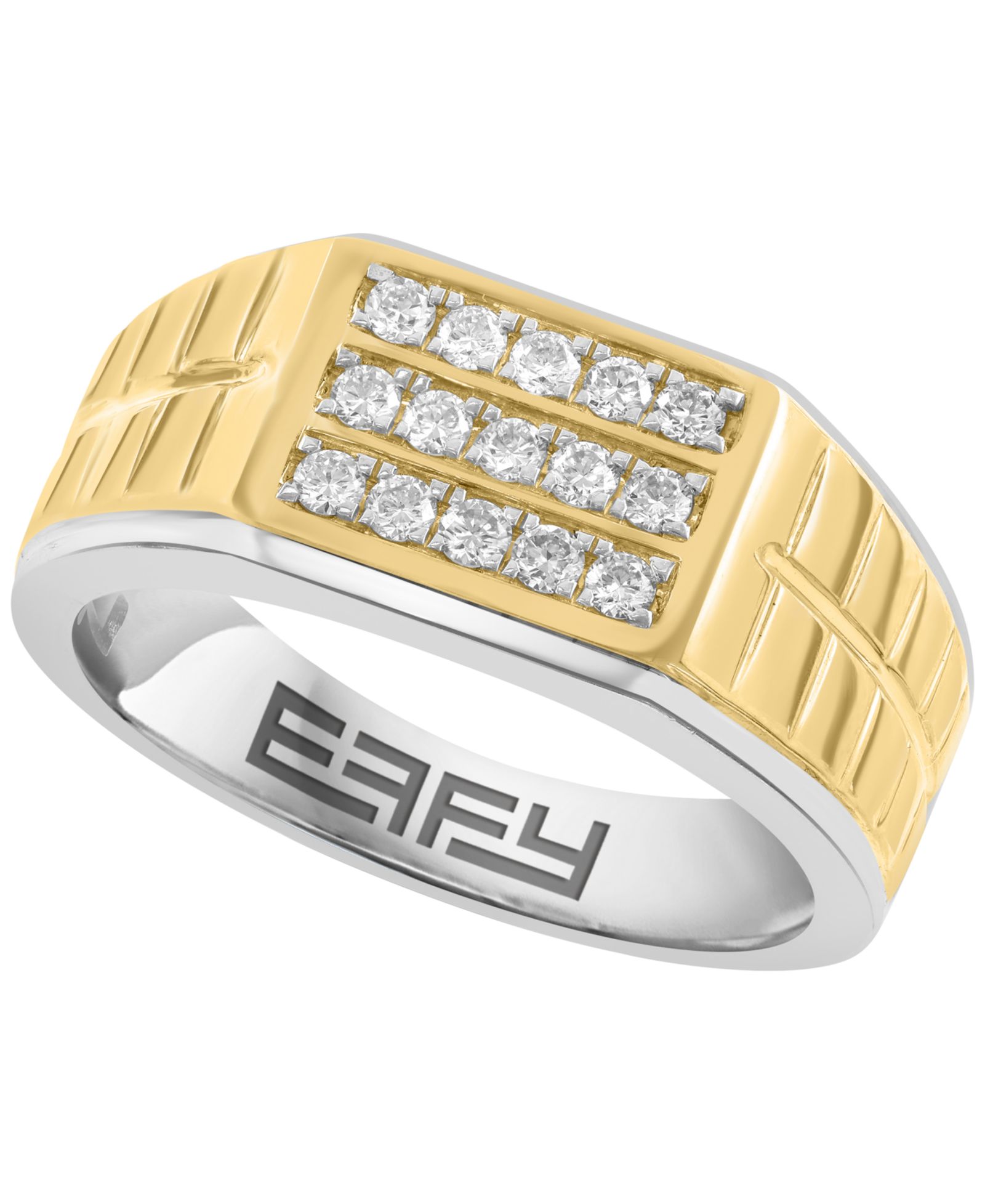 Мужское кольцо EFFY Collection Lab Grown Diamond (3/8 ct. t.w.) в стерлинговом серебре