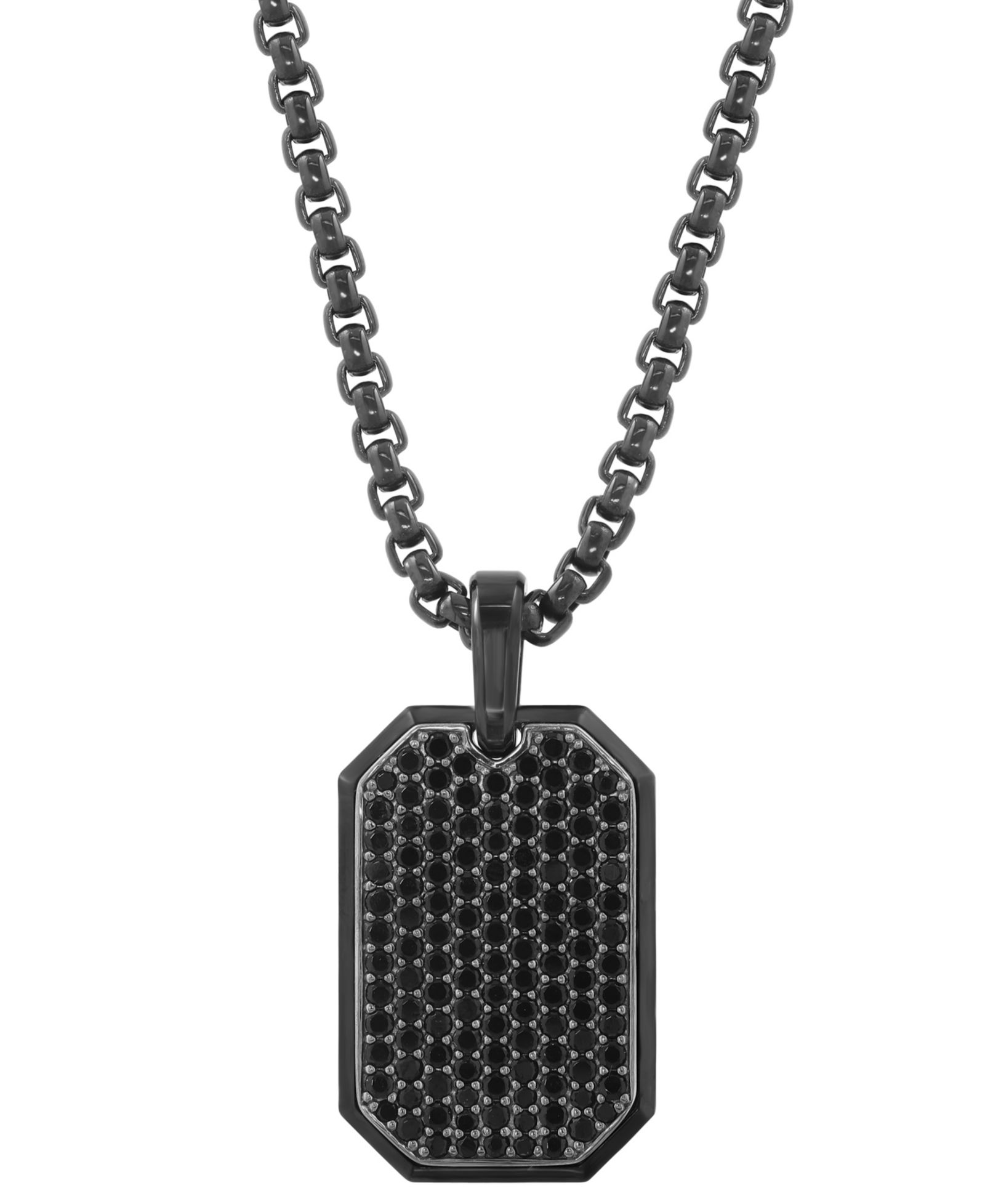 EFFY Collection Мужской кулон с черным шпинелем (1-7/8 ct. t.w.) в серебре и титане