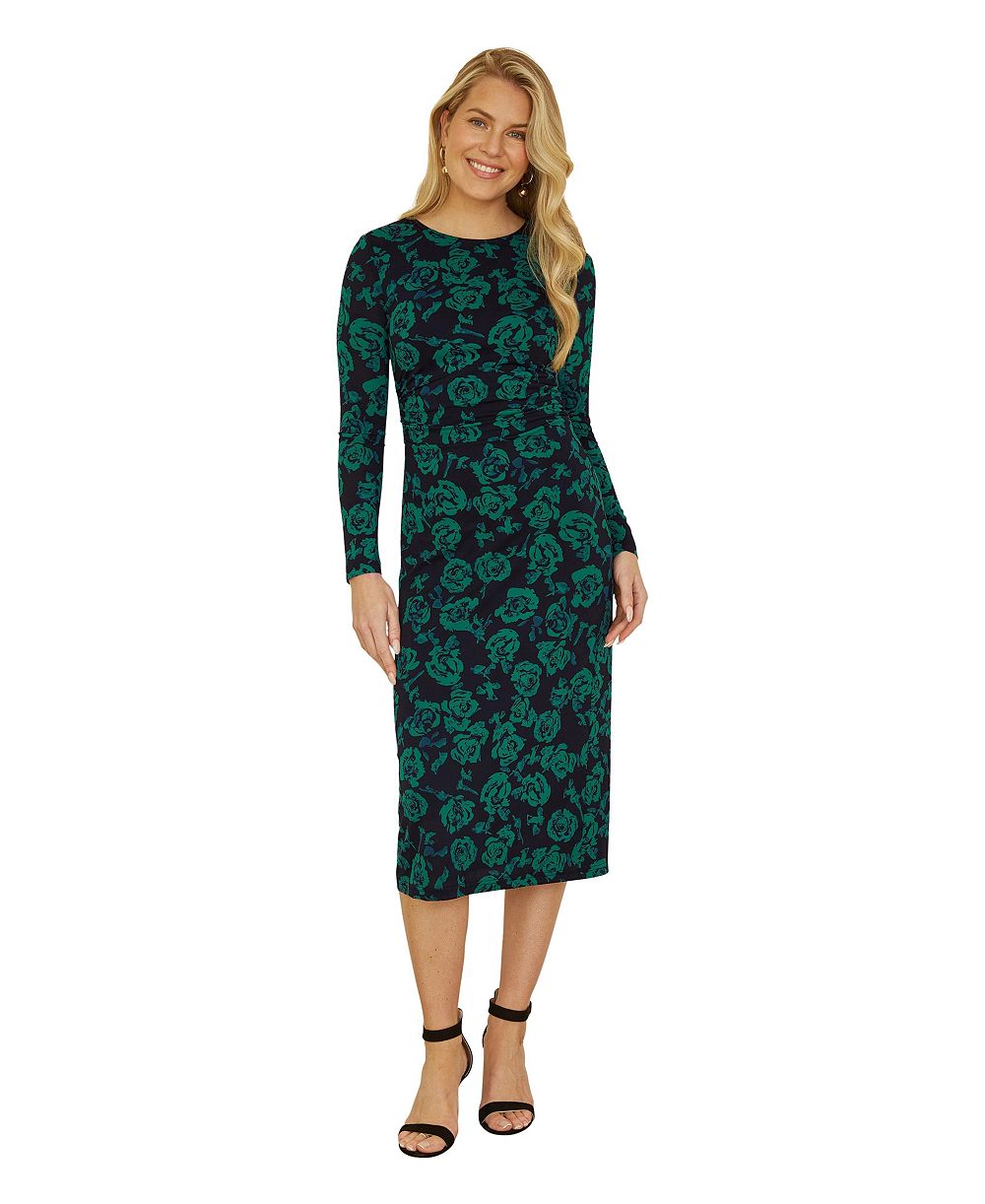 Женское сетчатое миди-платье Yumi Floral Fitted