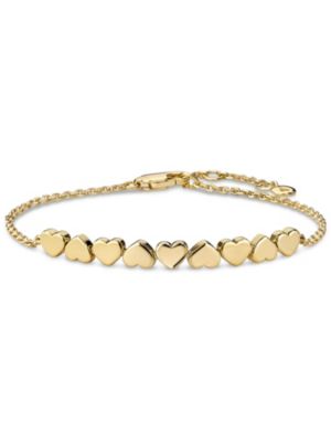Devata Sweet Heart Chain Bracelet in Plated Sterling , Adj 6.5/7.0/
