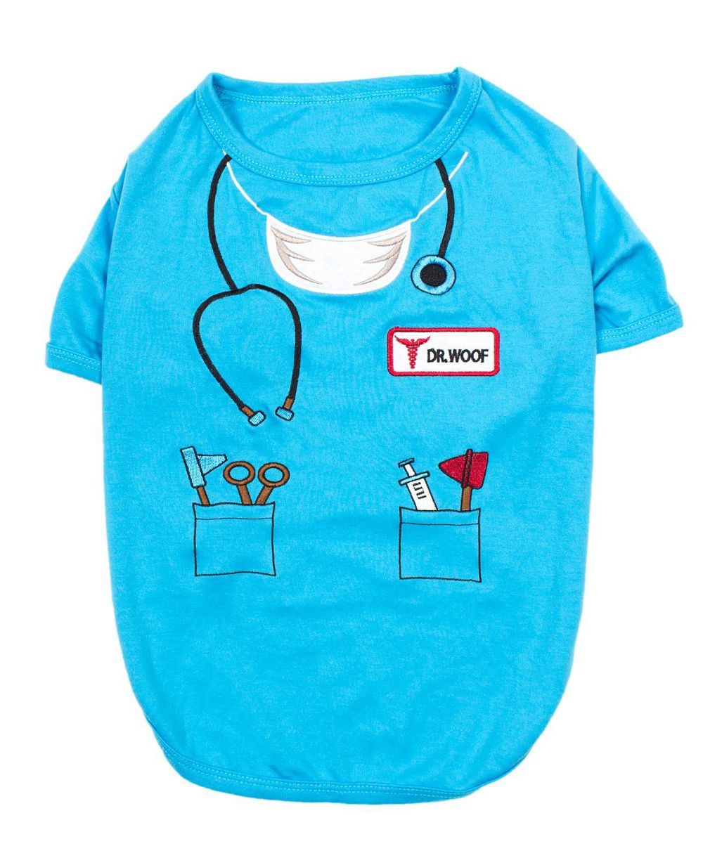Футболка-костюм для собак Parisian Pet Dr Woof Dog Costume T-Shirt