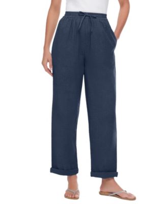 Woman Within Женские брюки Within Tall Seersucker Pull-on Elastic-Waist