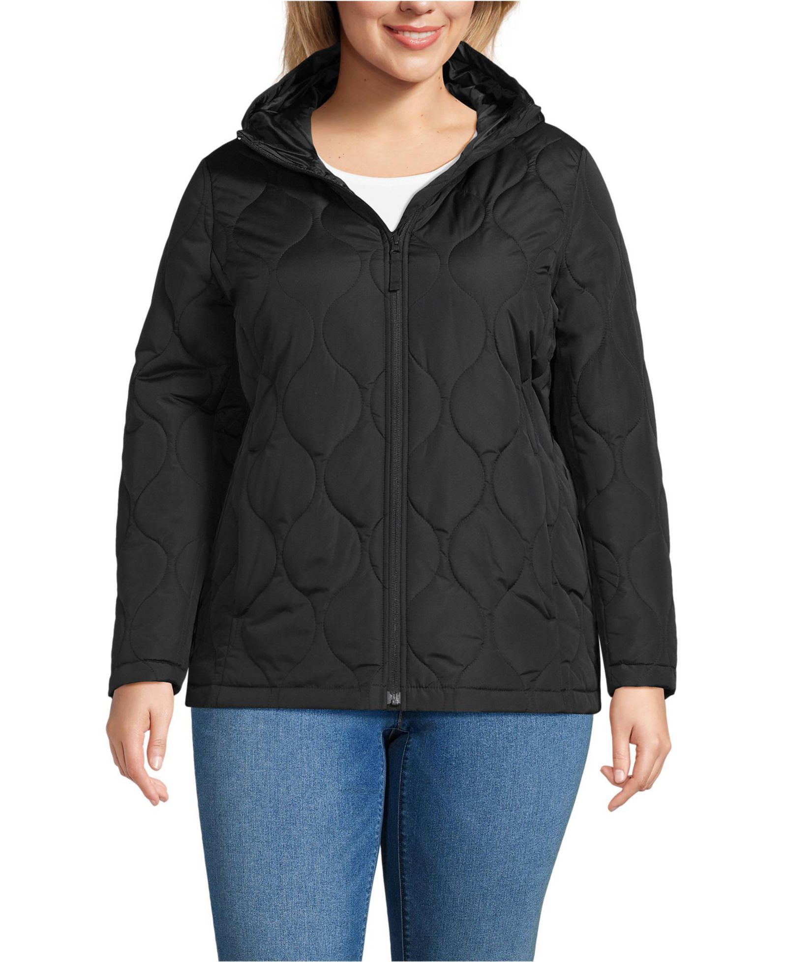 Lands' End Plus Size FeatherFree Quilted Insulated Jacket