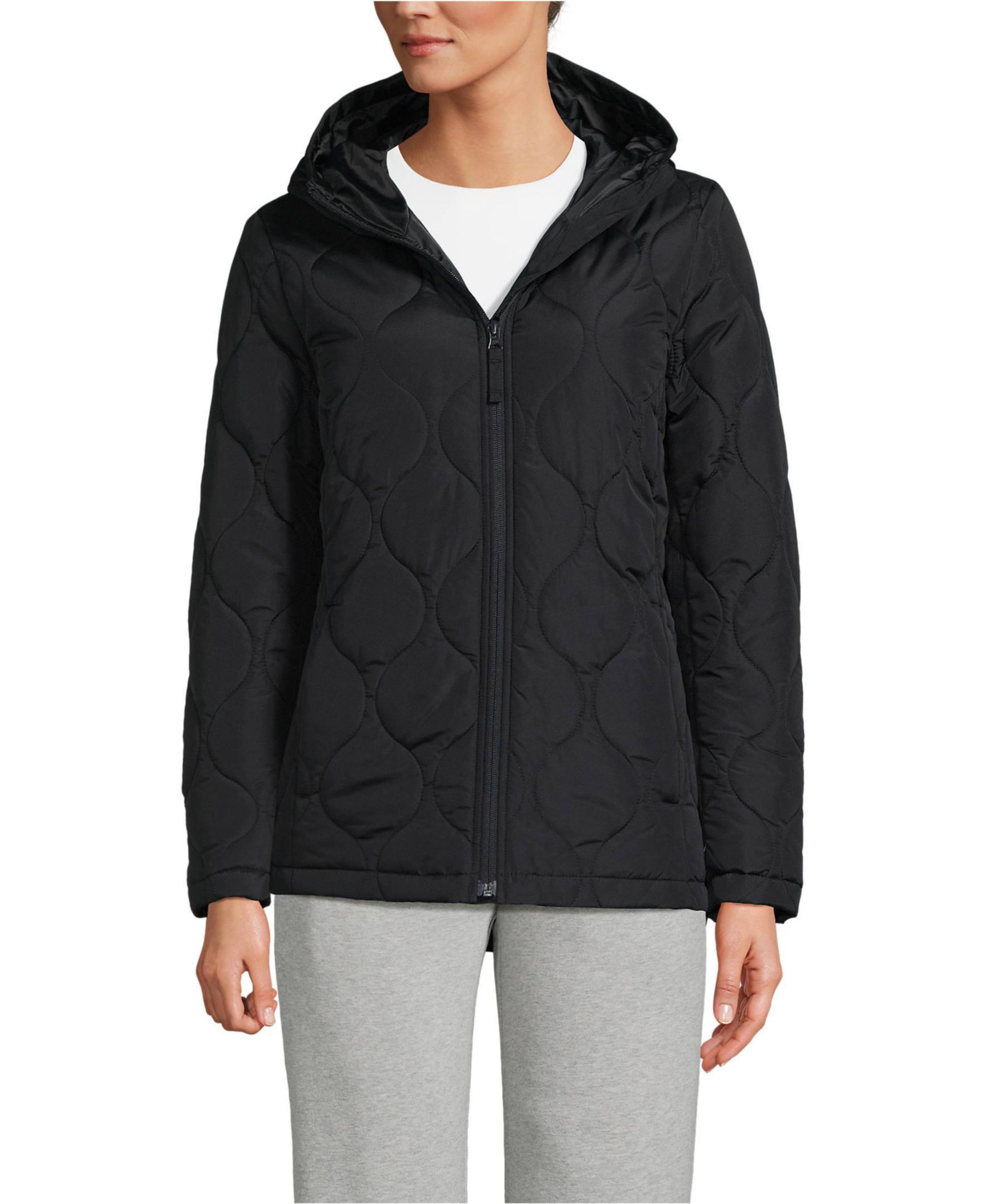 Женская утепленная куртка Lands' End Tall FeatherFree Onion Quilted Insulated