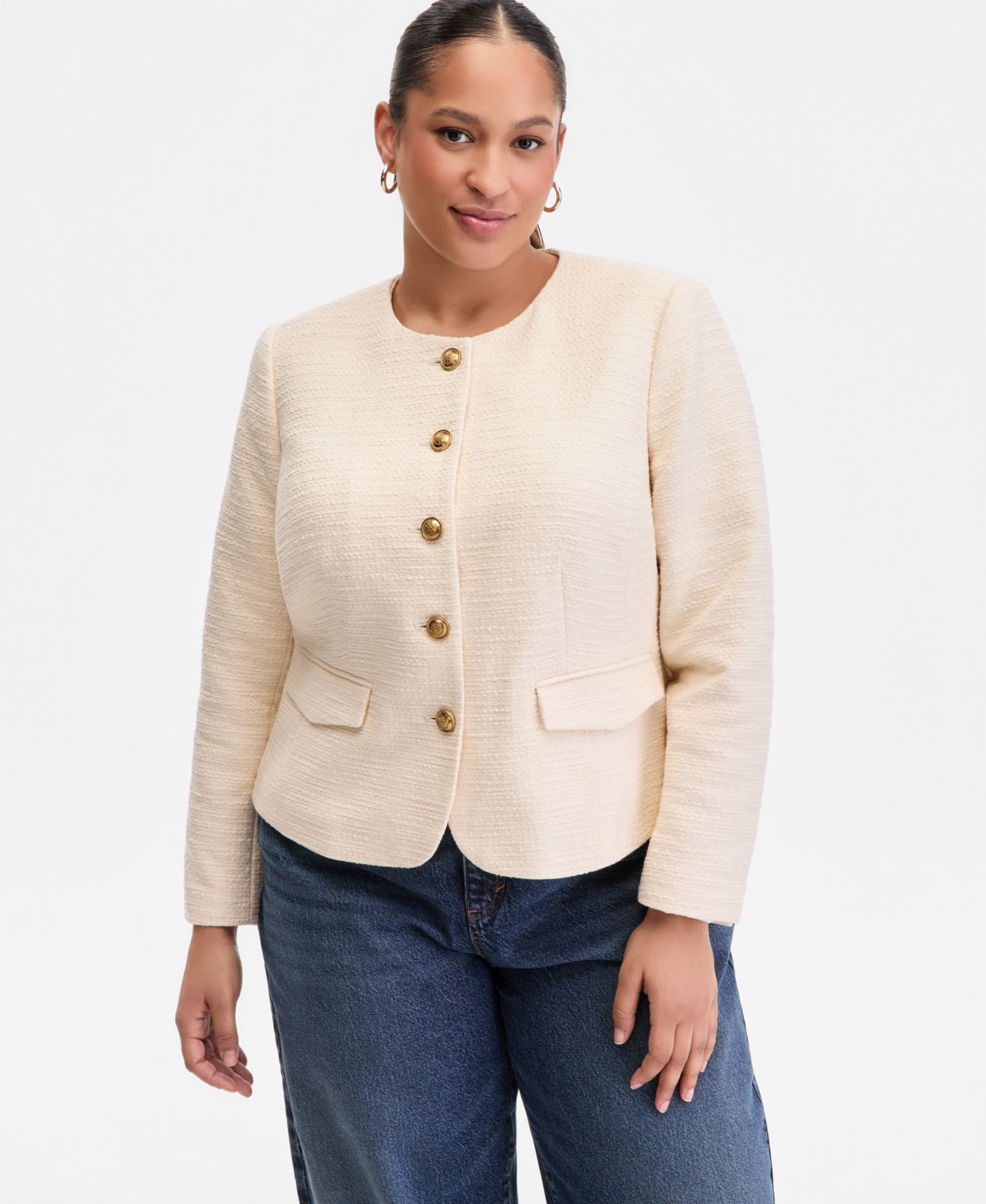 I.N.C. International Concepts Plus Size Parisian Ottoman Jacket, Macy's Exclusive