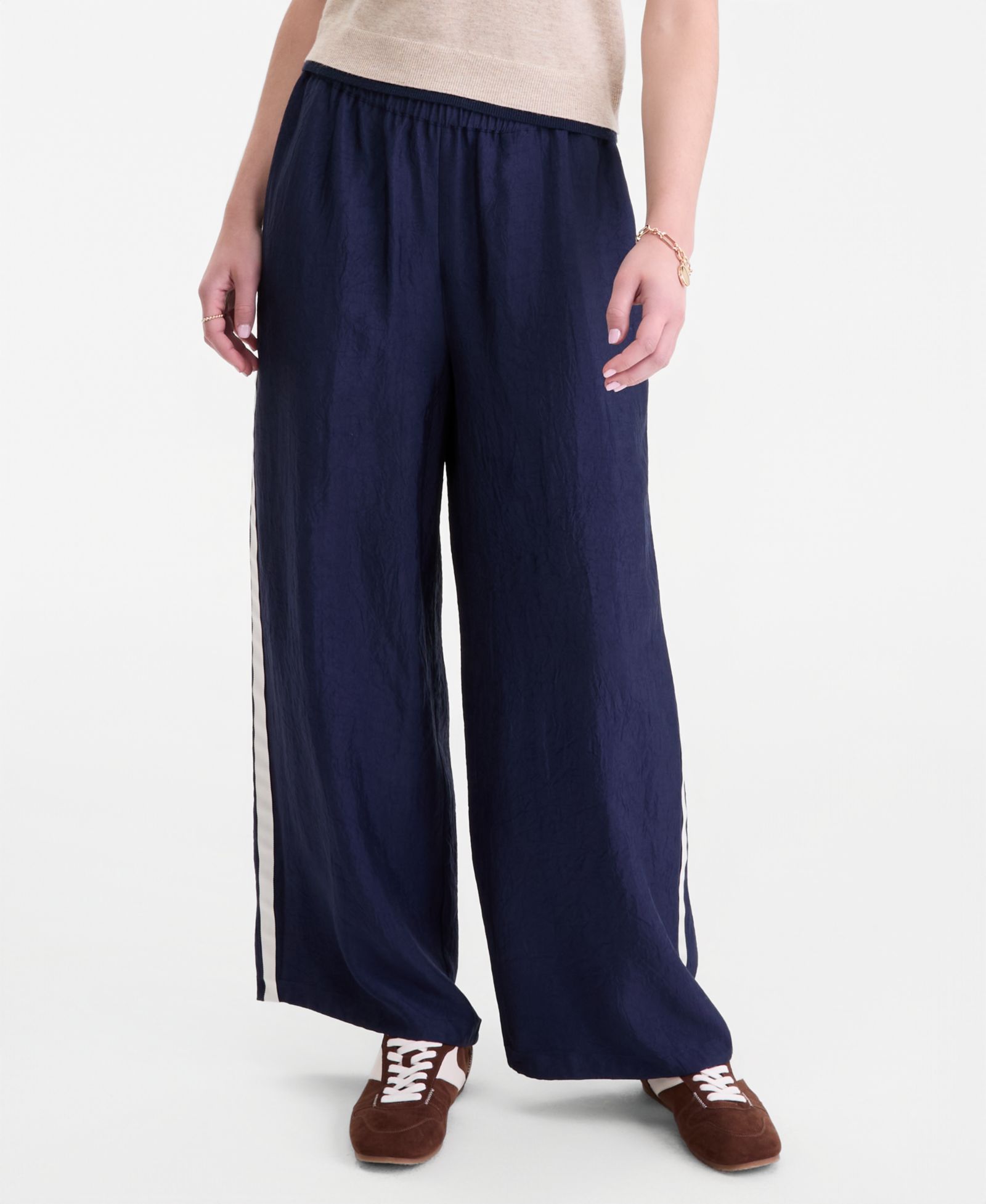 On 34th Women's Crinkle Satin Wide-Leg Pull-On Pants, Regular & Short, Macy's Exclusive