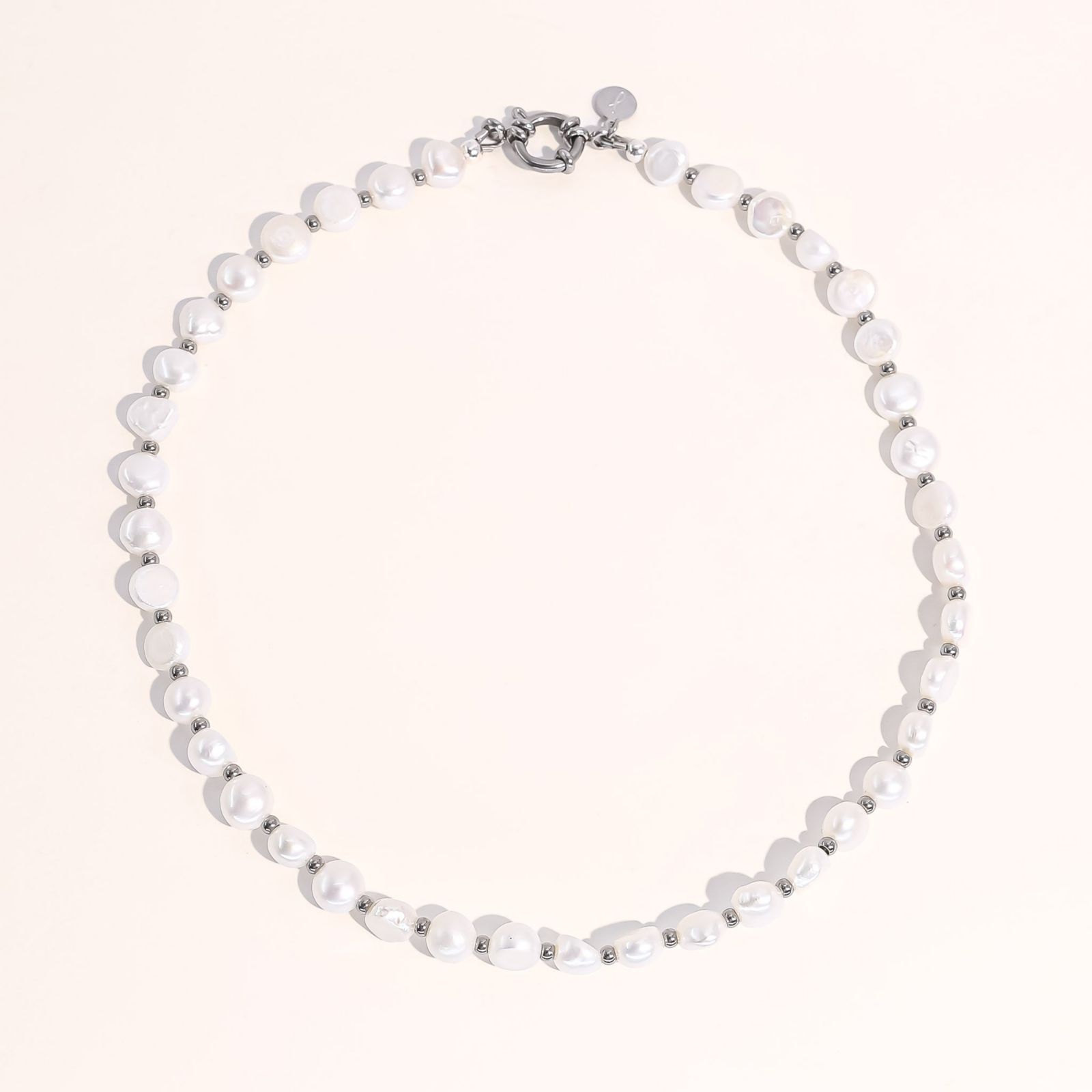 Серебряное ожерелье Joey Baby Chunky Pearl Jean