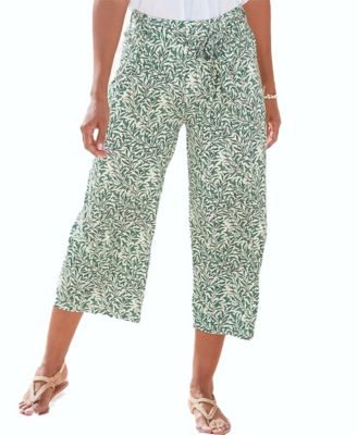LASCANA Women's Viscose Printed Culottes High-Waist Pants