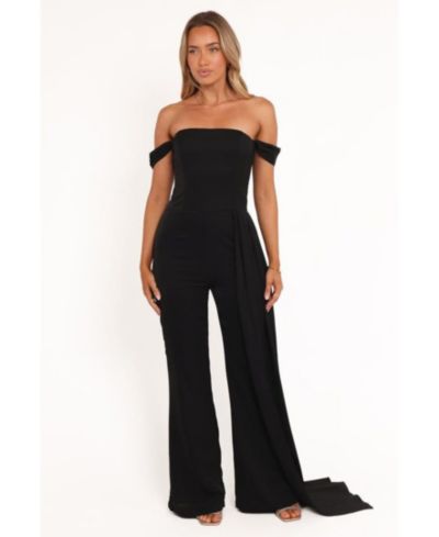Petal and Pup Женский Jenny Off Shoulder Jumpsuit - Black
