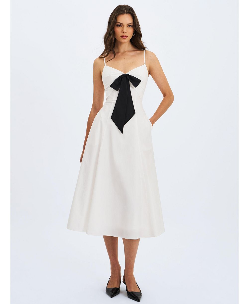Женское платье Miss Circle Corinne White Poplin Flared Maxi