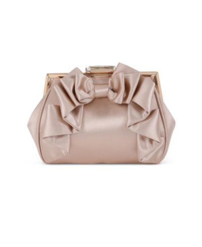 Jewel Badgley Mischka Женский атласный клатч с бантом