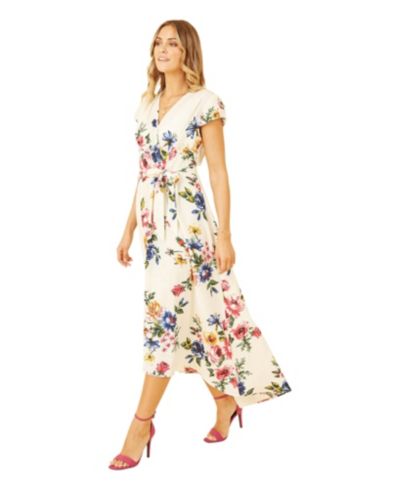 Yumi Женское платье wrap dress с цветочным принтом