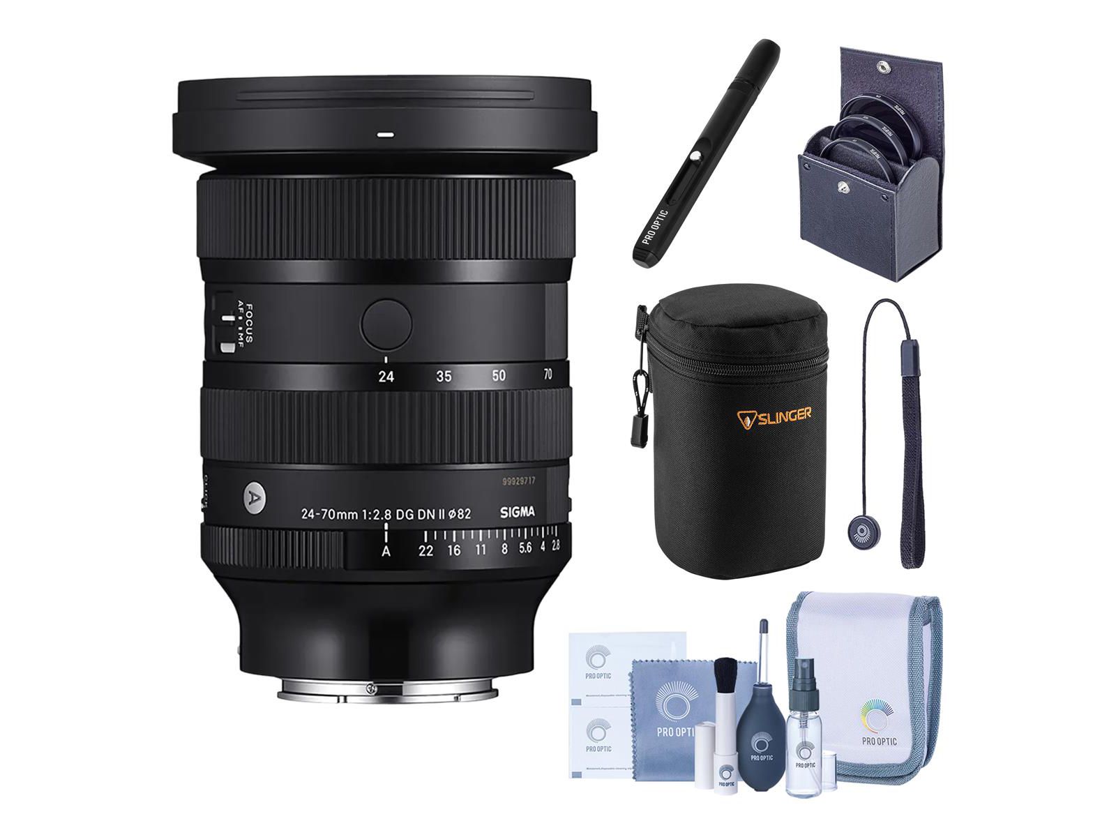 Sigma 24-70mm f/2.8 DG DN II Art Lens for Sony E, Bundle w/Included Value