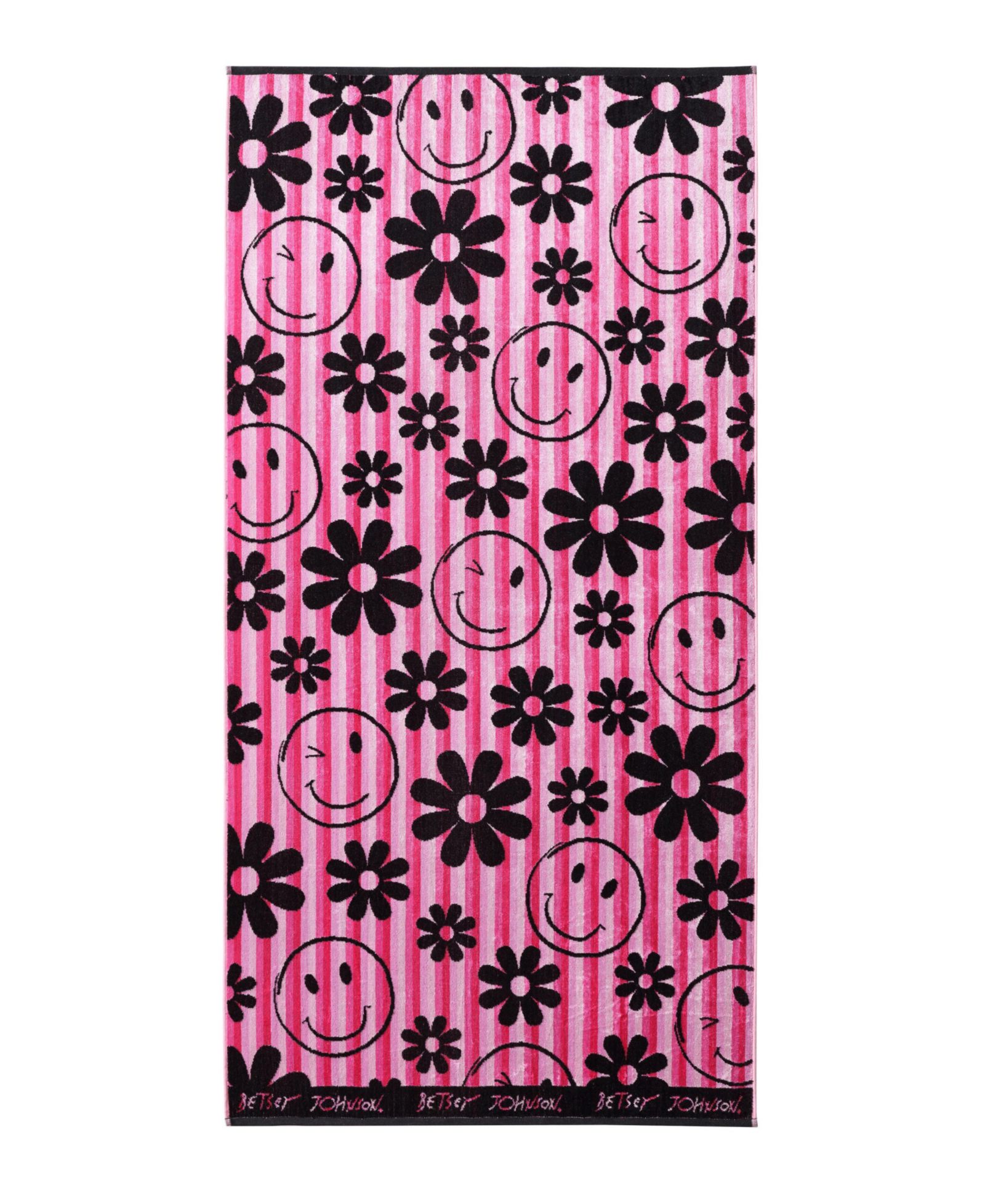 Betsey Johnson Smiley Daisy Printed Cotton Blend Beach Towel, 36" x 72"