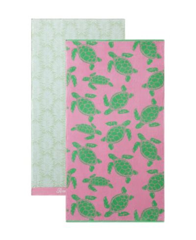 Tommy Bahama Linear Palms Printed Cotton 2-Pc. Beach Towel Set, 72" x 36"