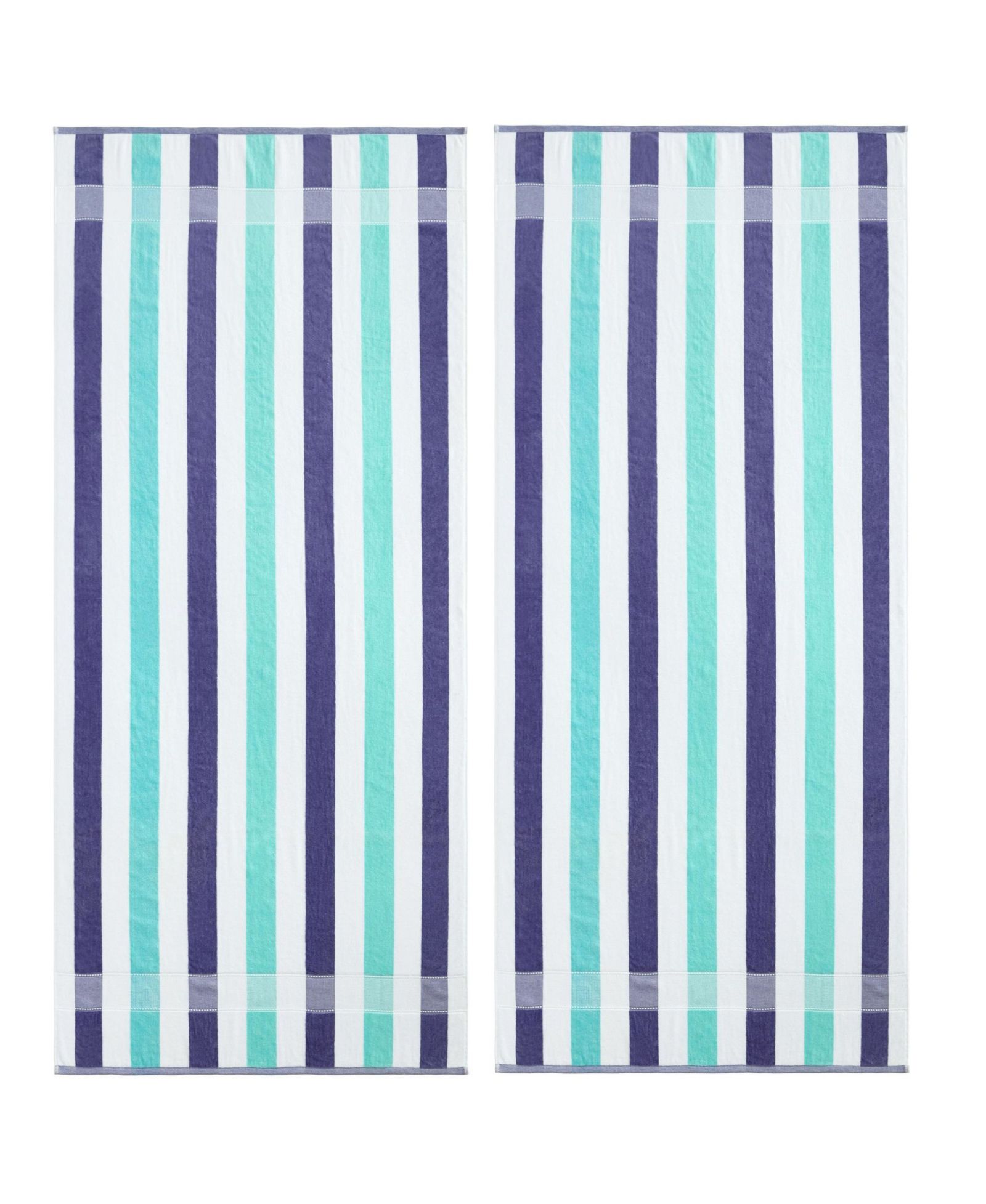 Calvin Klein Pop Color Stripe Cotton 2-Pc. Beach Towel Set, 70" x 40"