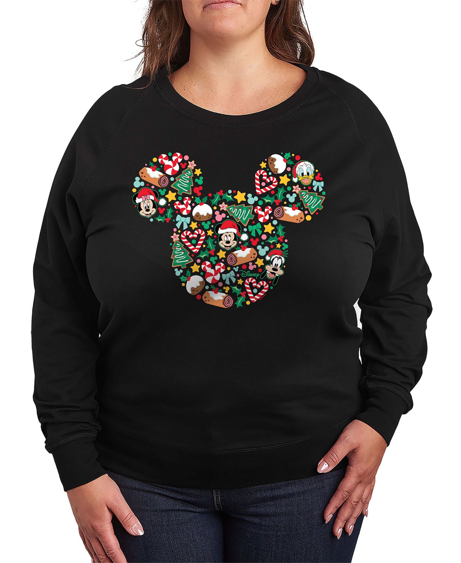 Детский лонгслив Hybrid Apparel Plus Size Disney Mickey and Friends Christmas French Terry