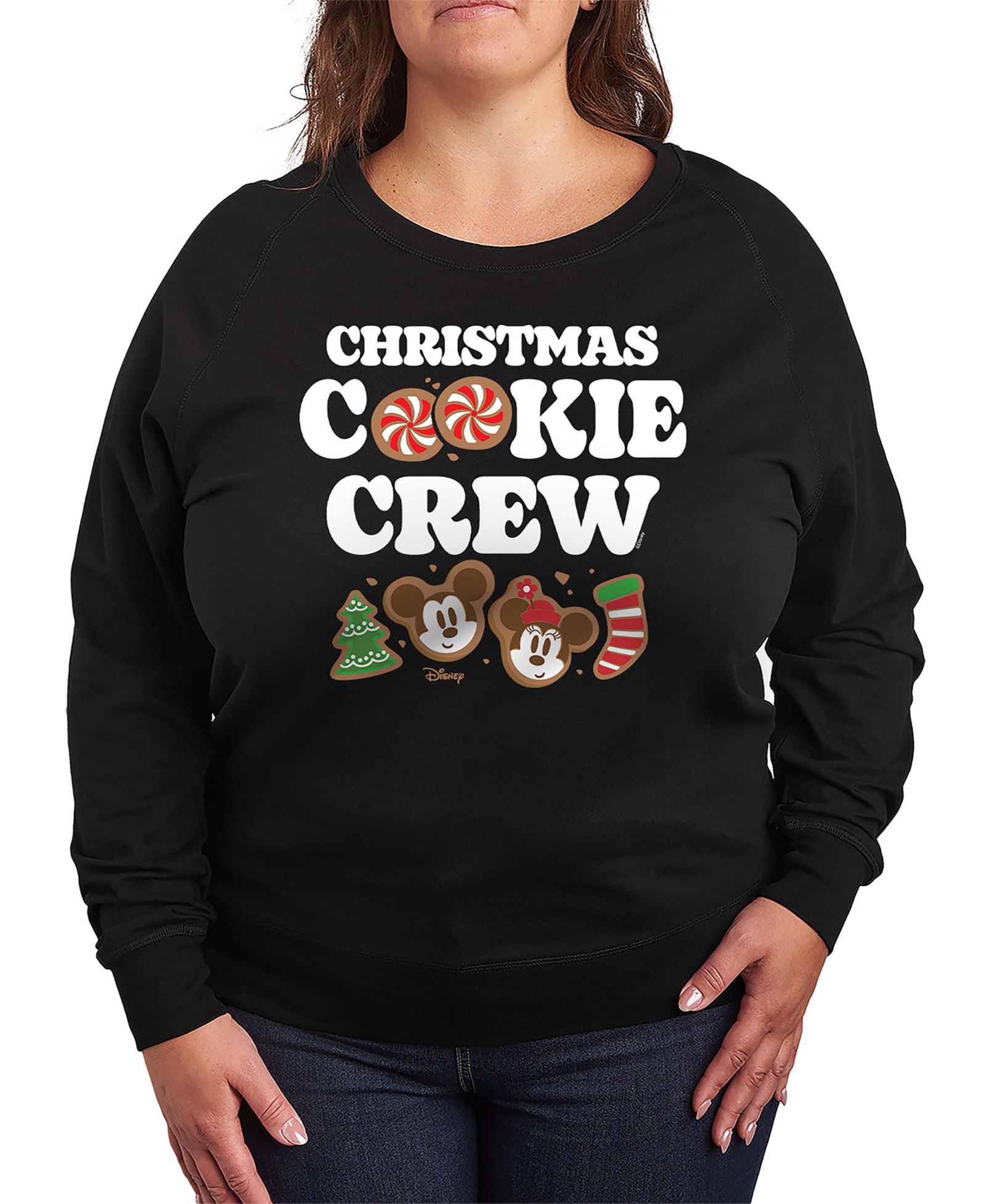 Hybrid Apparel Plus Size футболка Disney Mickey and Minnie Christmas Cookie Crew French Terry