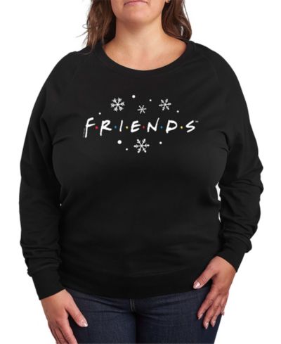 Hybrid Apparel Plus Size Friends Christmas Logo футболка из футера с длинным рукавом