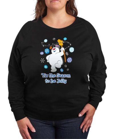 Hybrid Apparel Plus Size Футболка с длинным рукавом Frosty the Snowman Jolly из футера